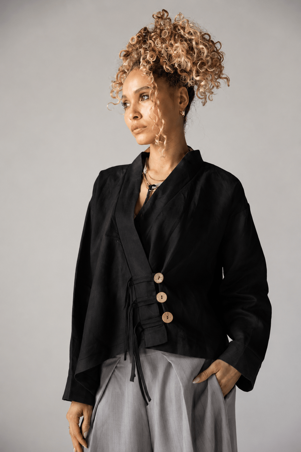 Linen Air Top Black - AB ESSENTIALS