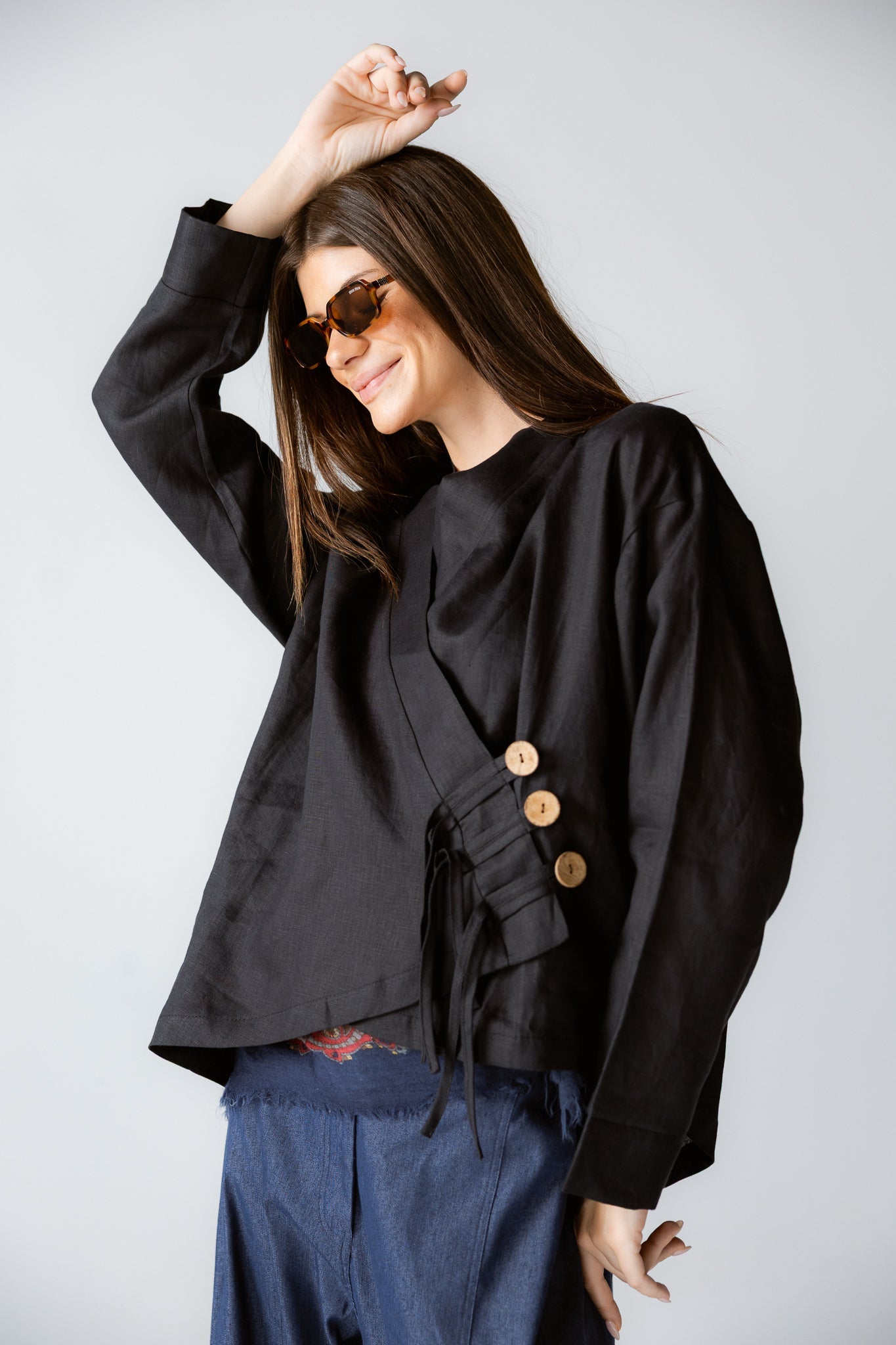 Linen Air Top Black - AB ESSENTIALS