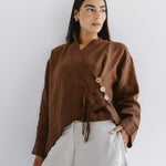Linen Air Top Brown - AB ESSENTIALS