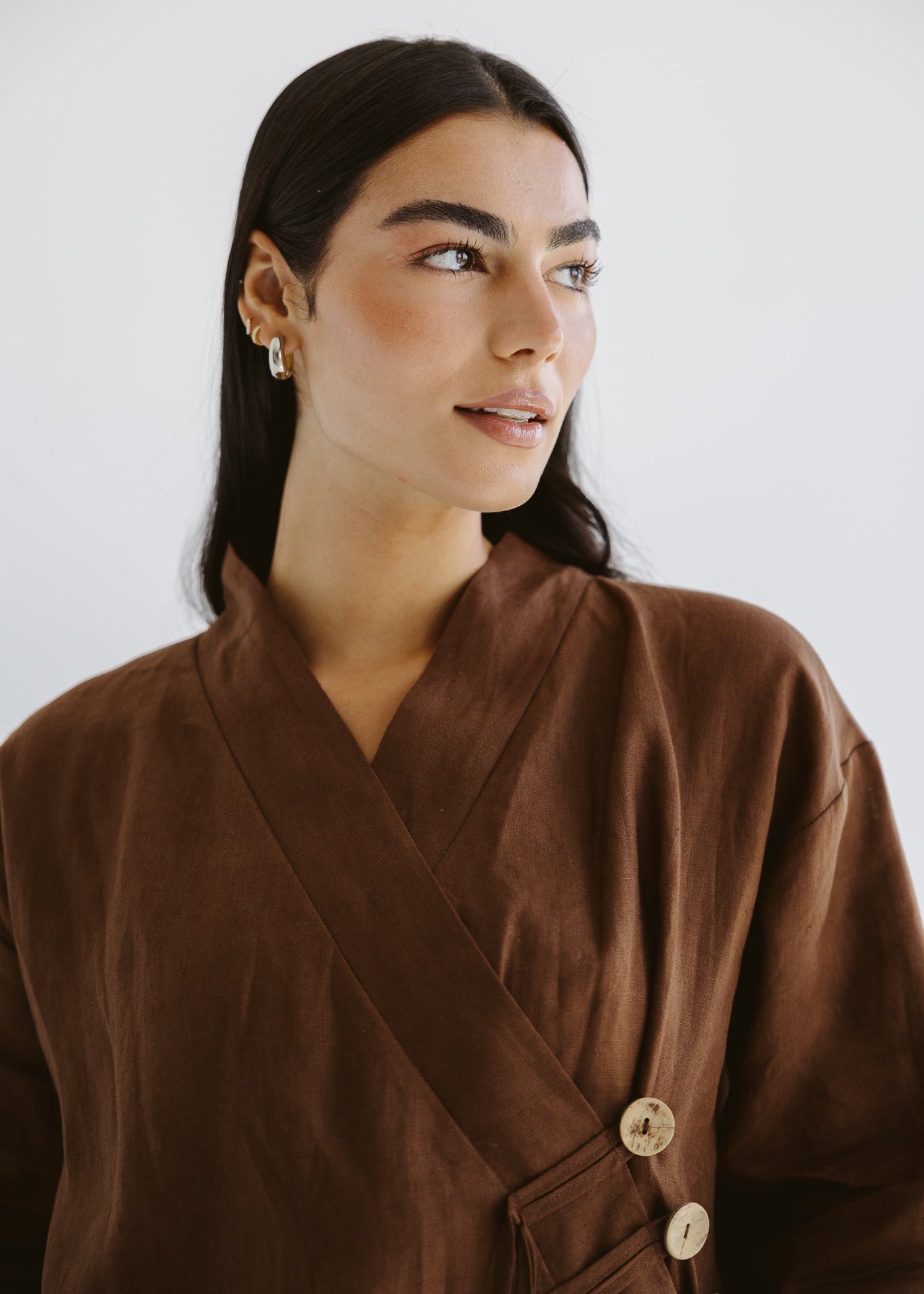 Linen Air Top Brown - AB ESSENTIALS