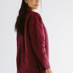 Linen Air Top Burgundy - AB ESSENTIALS
