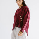 Linen Air Top Burgundy - AB ESSENTIALS