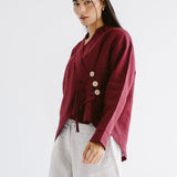 Linen Air Top Burgundy - AB ESSENTIALS