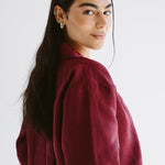 Linen Air Top Burgundy - AB ESSENTIALS