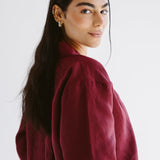 Linen Air Top Burgundy - AB ESSENTIALS