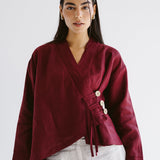 Linen Air Top Burgundy - AB ESSENTIALS