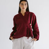 Linen Air Top Burgundy - AB ESSENTIALS