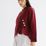 Linen Air Top Burgundy - AB ESSENTIALS