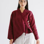 Linen Air Top Burgundy - AB ESSENTIALS
