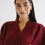 Linen Air Top Burgundy - AB ESSENTIALS