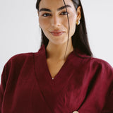 Linen Air Top Burgundy - AB ESSENTIALS