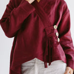 Linen Air Top Burgundy - AB ESSENTIALS