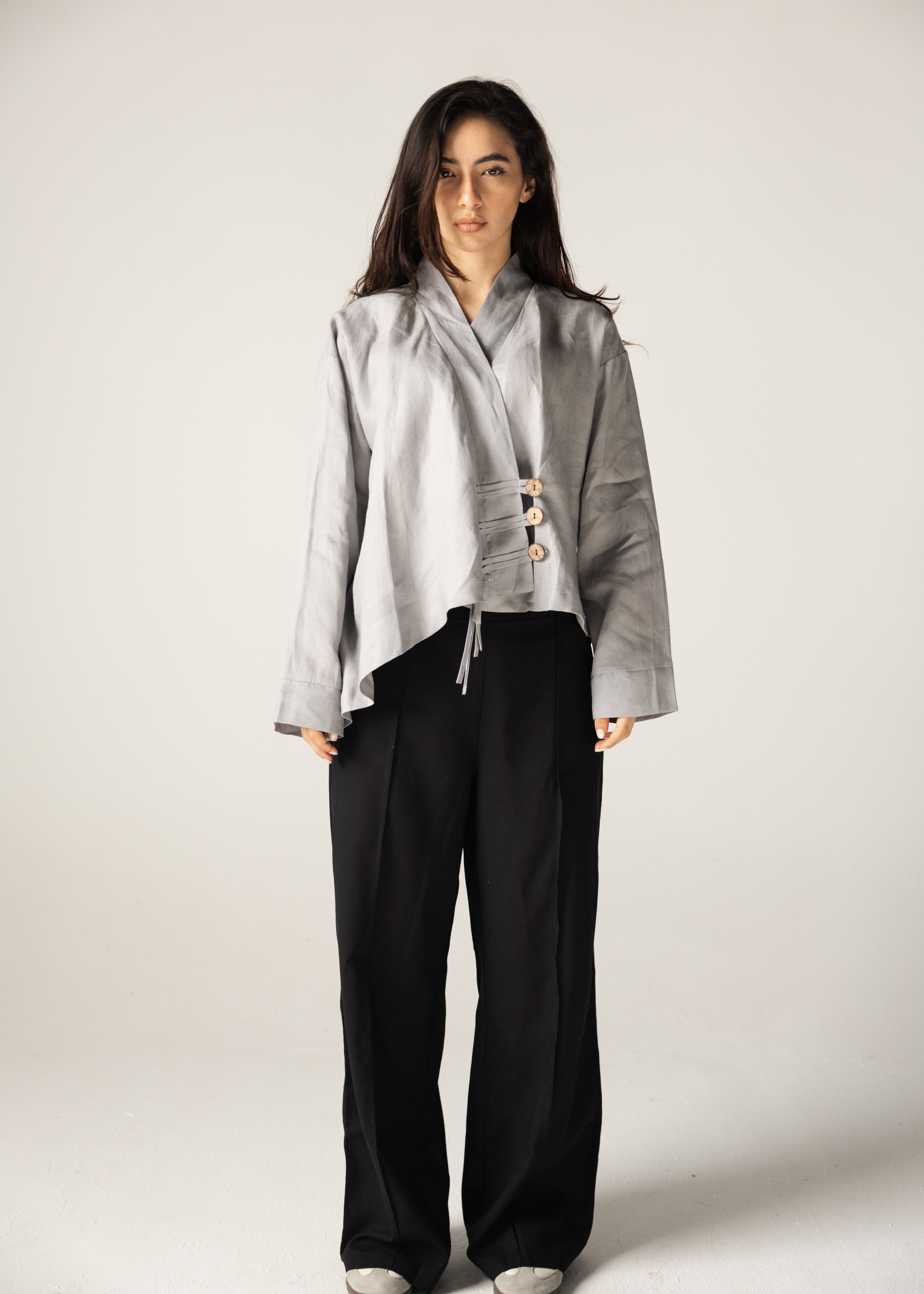 Linen Air Top Grey - AB ESSENTIALS