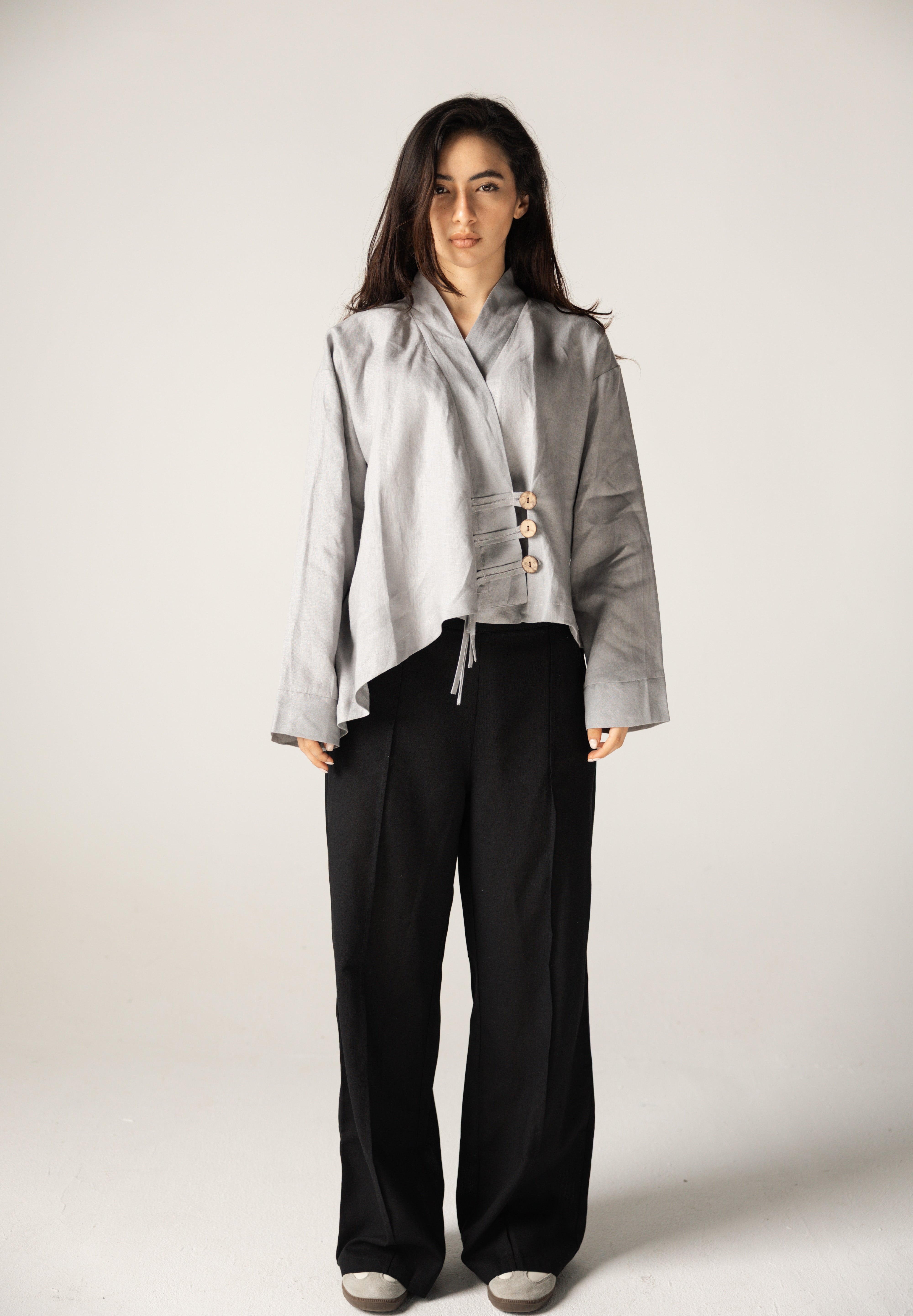 Linen Air Top Grey - AB ESSENTIALS