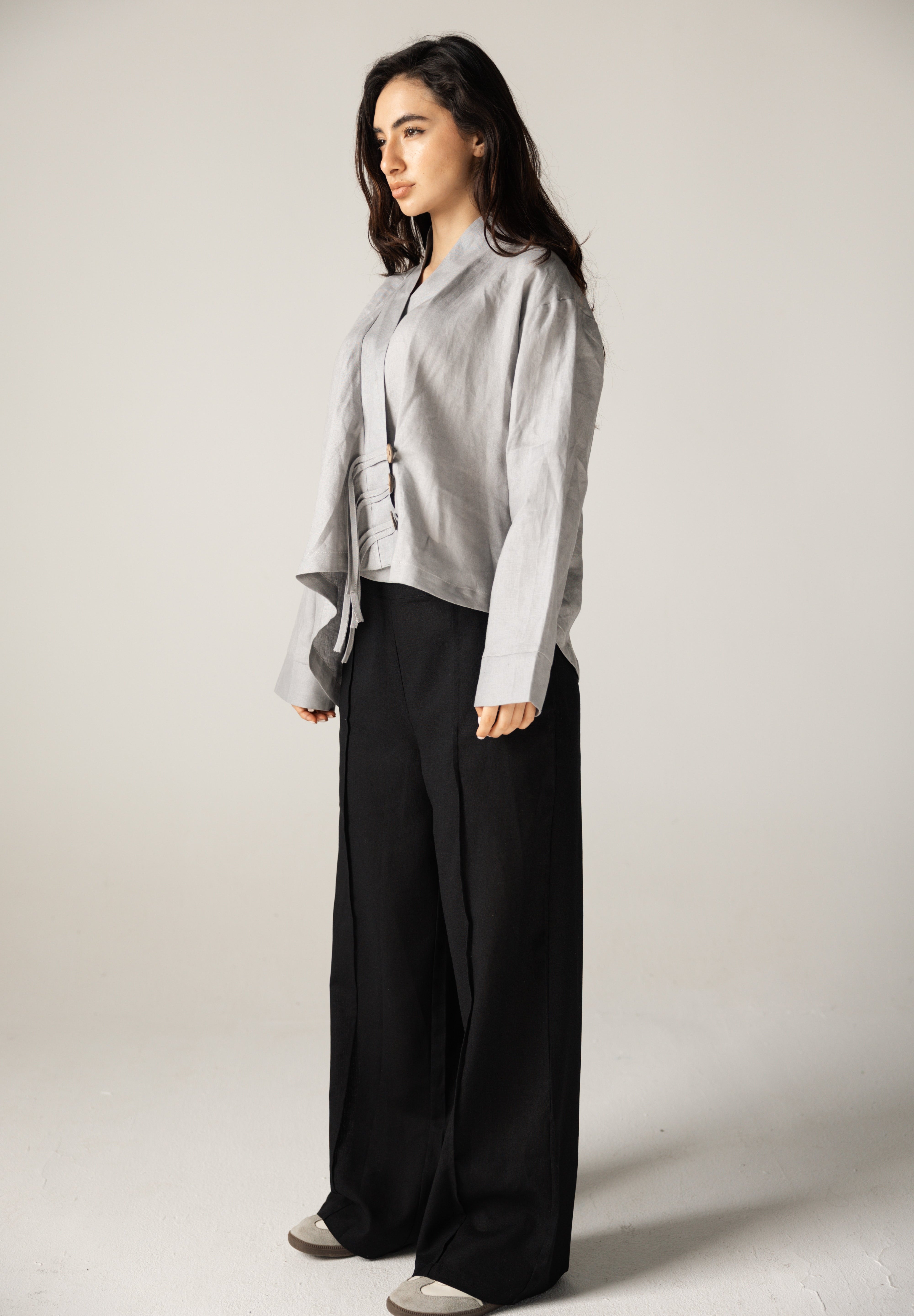 Linen Air Top Grey - AB ESSENTIALS