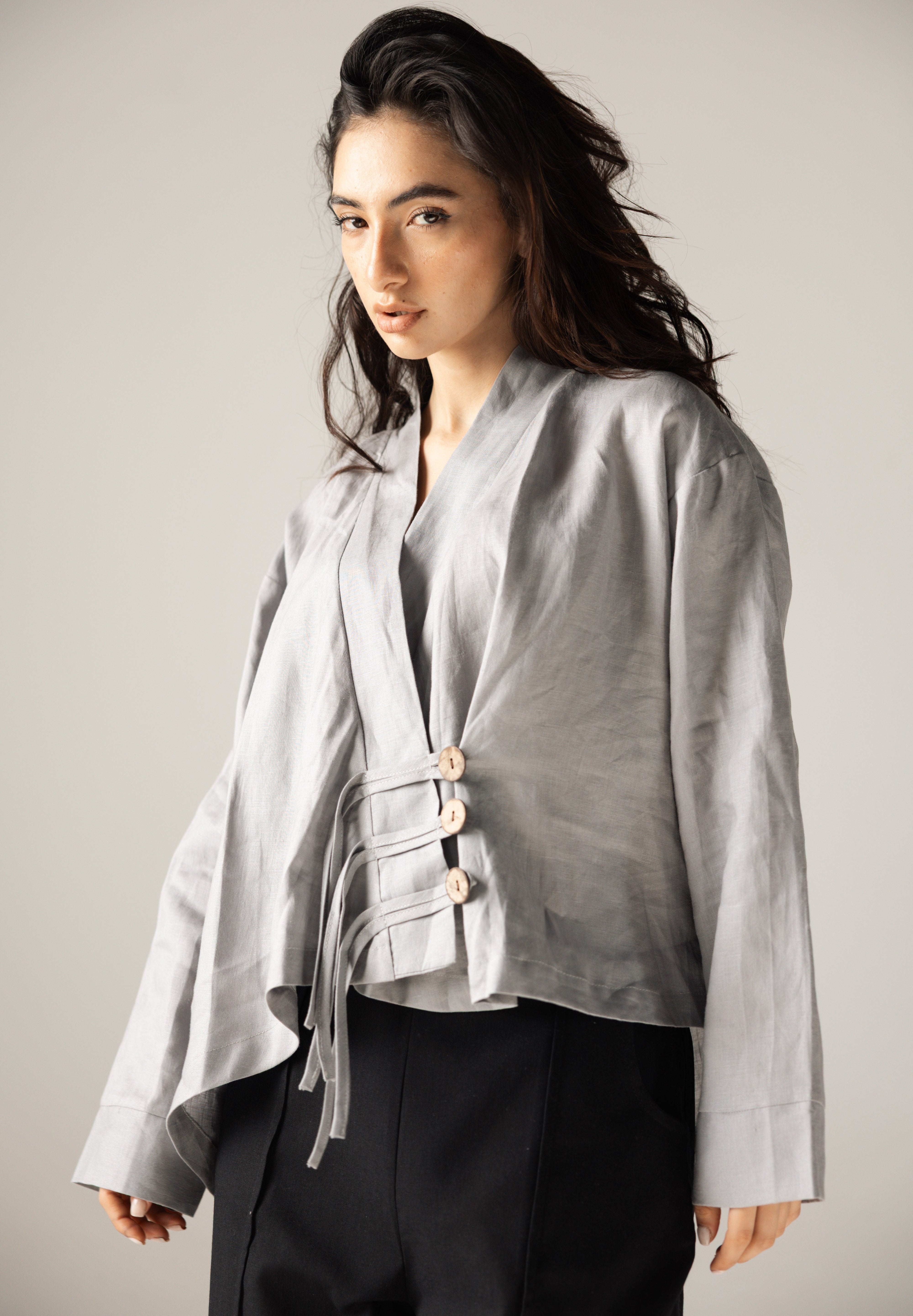 Linen Air Top Grey - AB ESSENTIALS