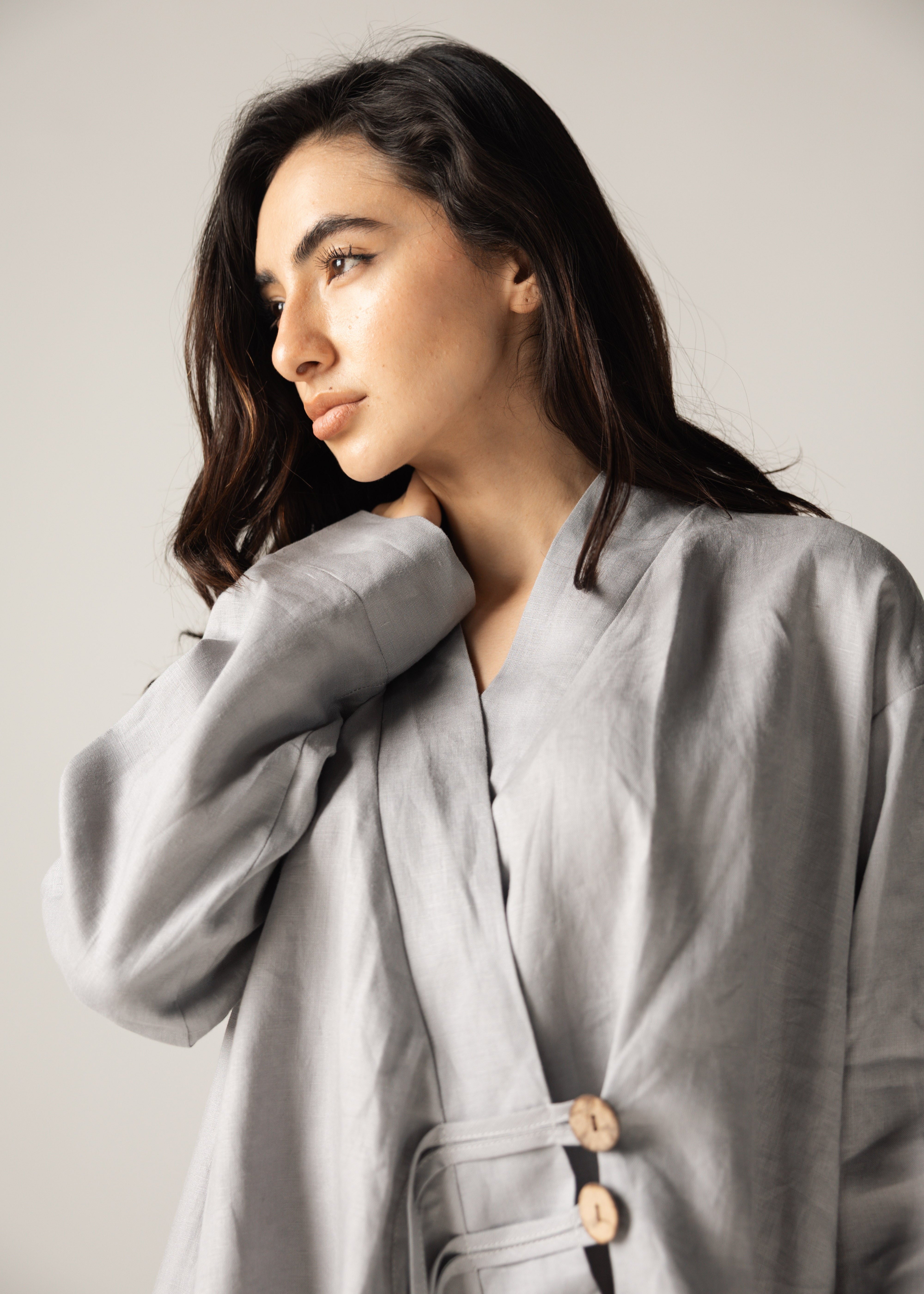 Linen Air Top Grey - AB ESSENTIALS