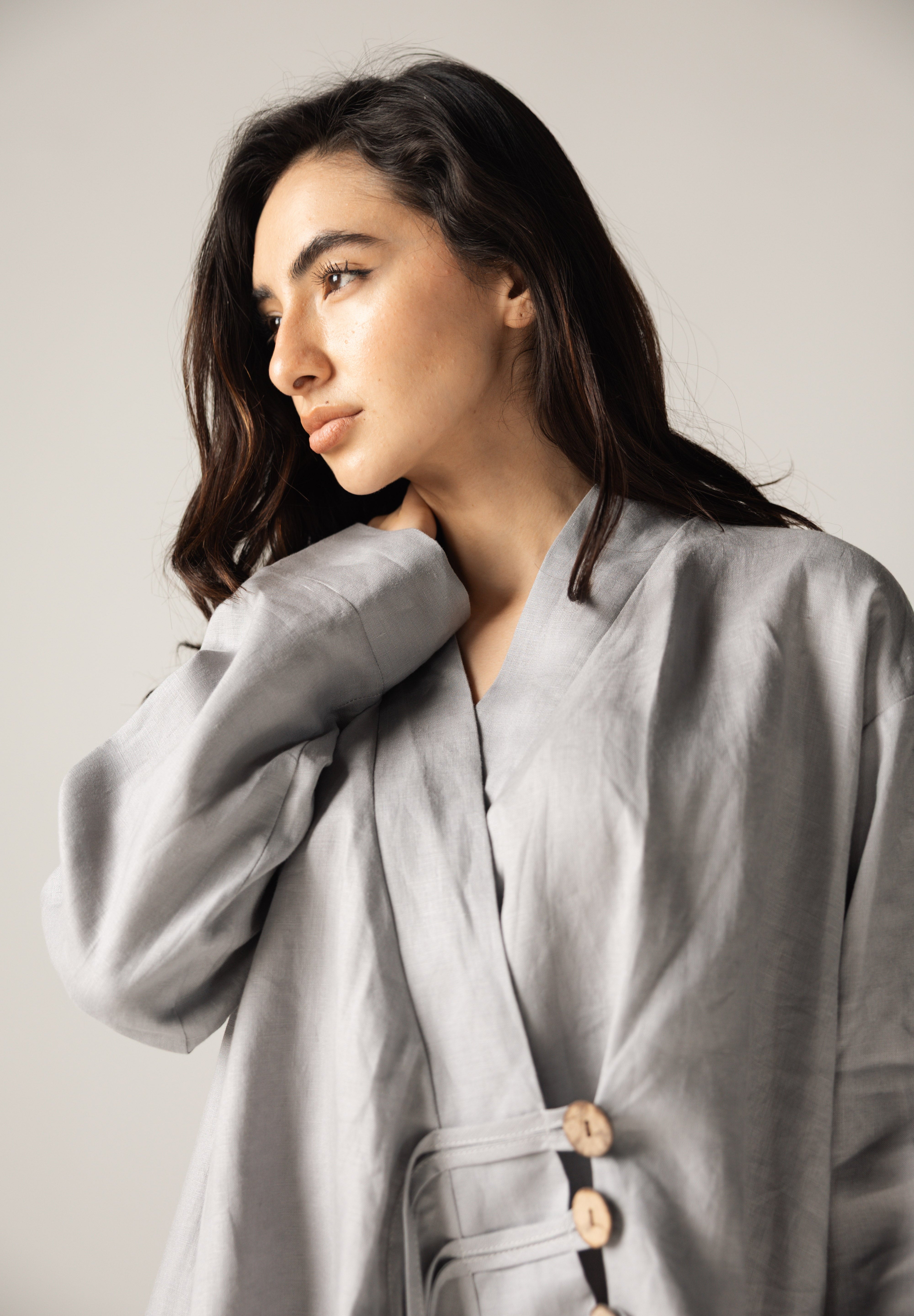 Linen Air Top Grey - AB ESSENTIALS