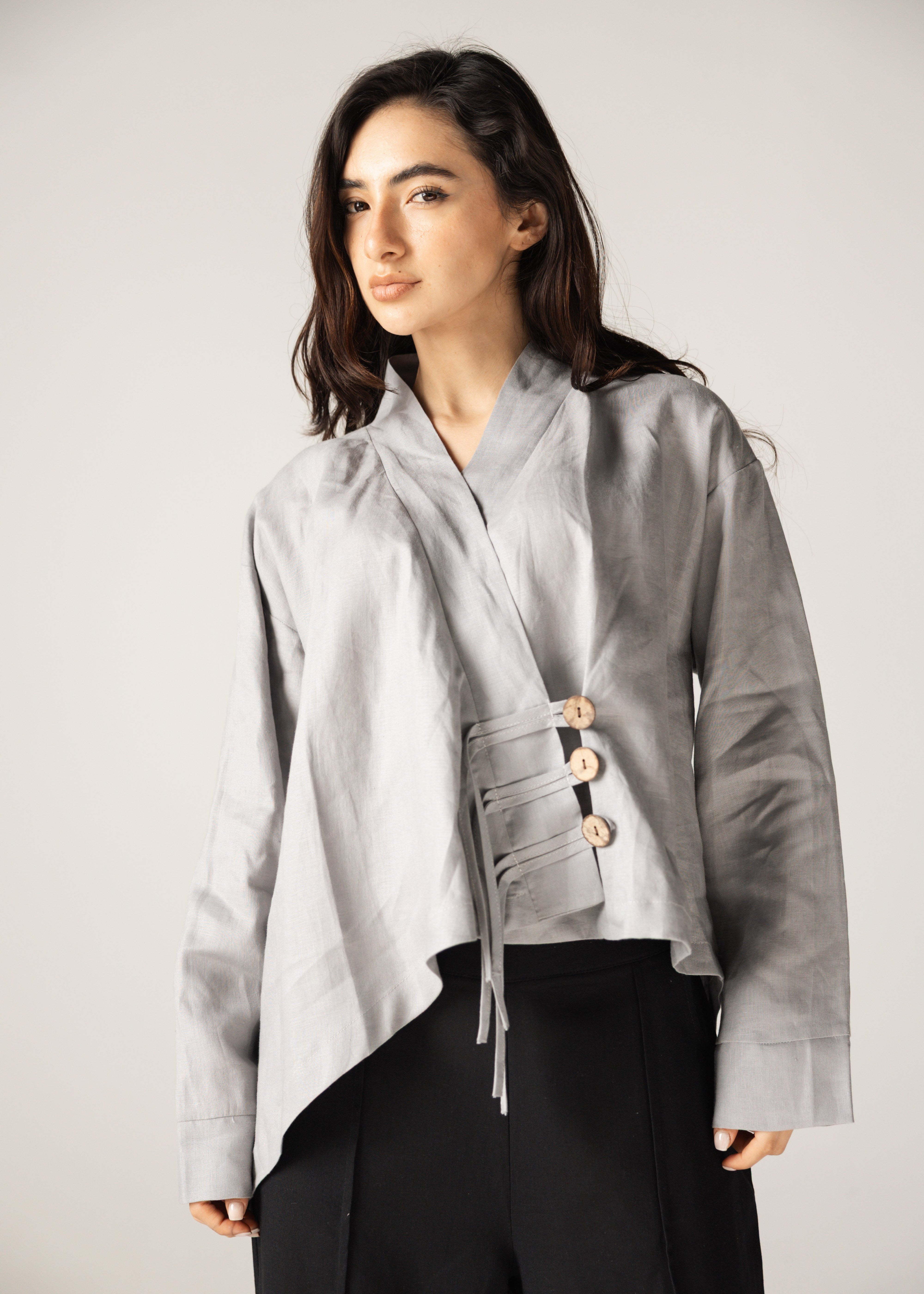 Linen Air Top Grey - AB ESSENTIALS