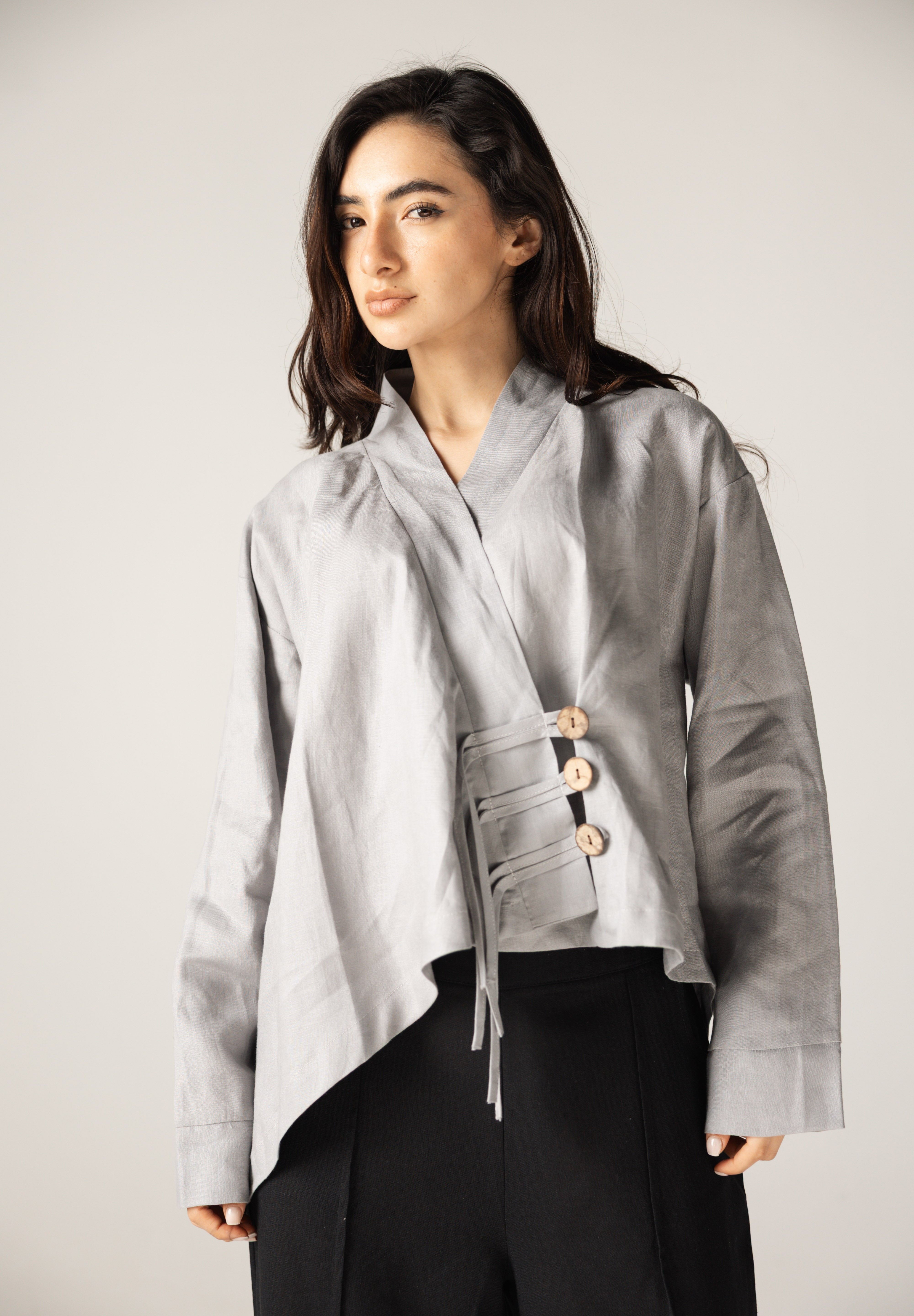 Linen Air Top Grey - AB ESSENTIALS