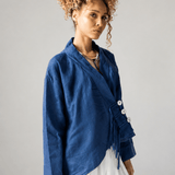 Linen Air Top Navy - AB ESSENTIALS