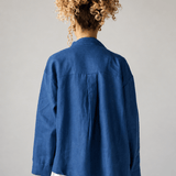 Linen Air Top Navy - AB ESSENTIALS