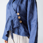 Linen Air Top Navy - AB ESSENTIALS