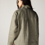 Linen Air Top Olive - AB ESSENTIALS