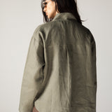Linen Air Top Olive - AB ESSENTIALS