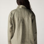 Linen Air Top Olive - AB ESSENTIALS