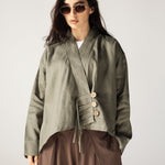 Linen Air Top Olive - AB ESSENTIALS