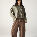 Linen Air Top Olive - AB ESSENTIALS