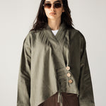 Linen Air Top Olive - AB ESSENTIALS