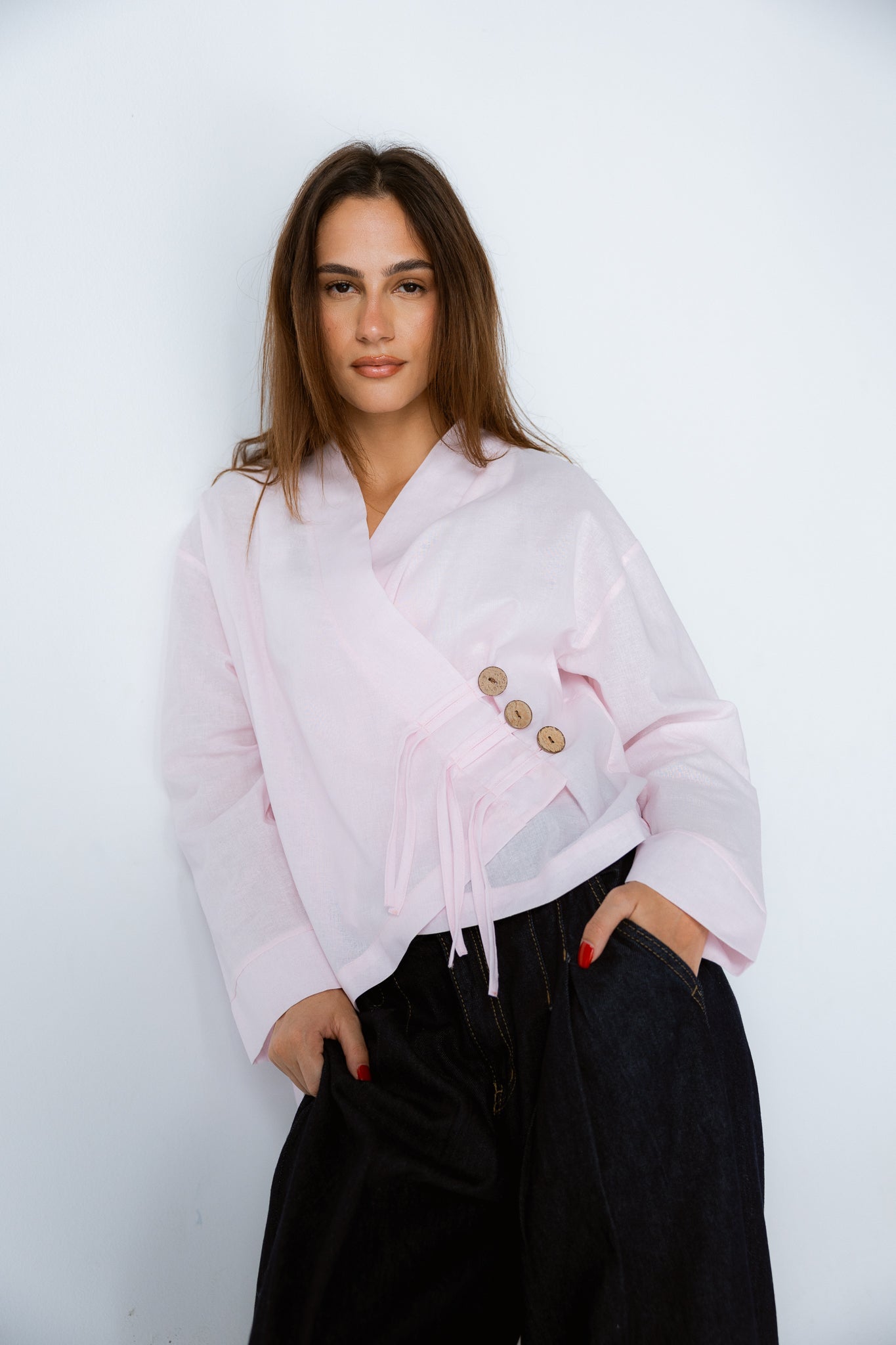 Linen Air Top Powder Pink - AB ESSENTIALS