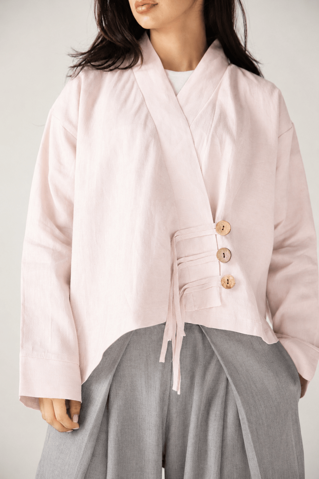 Linen Air Top Powder Pink - AB ESSENTIALS