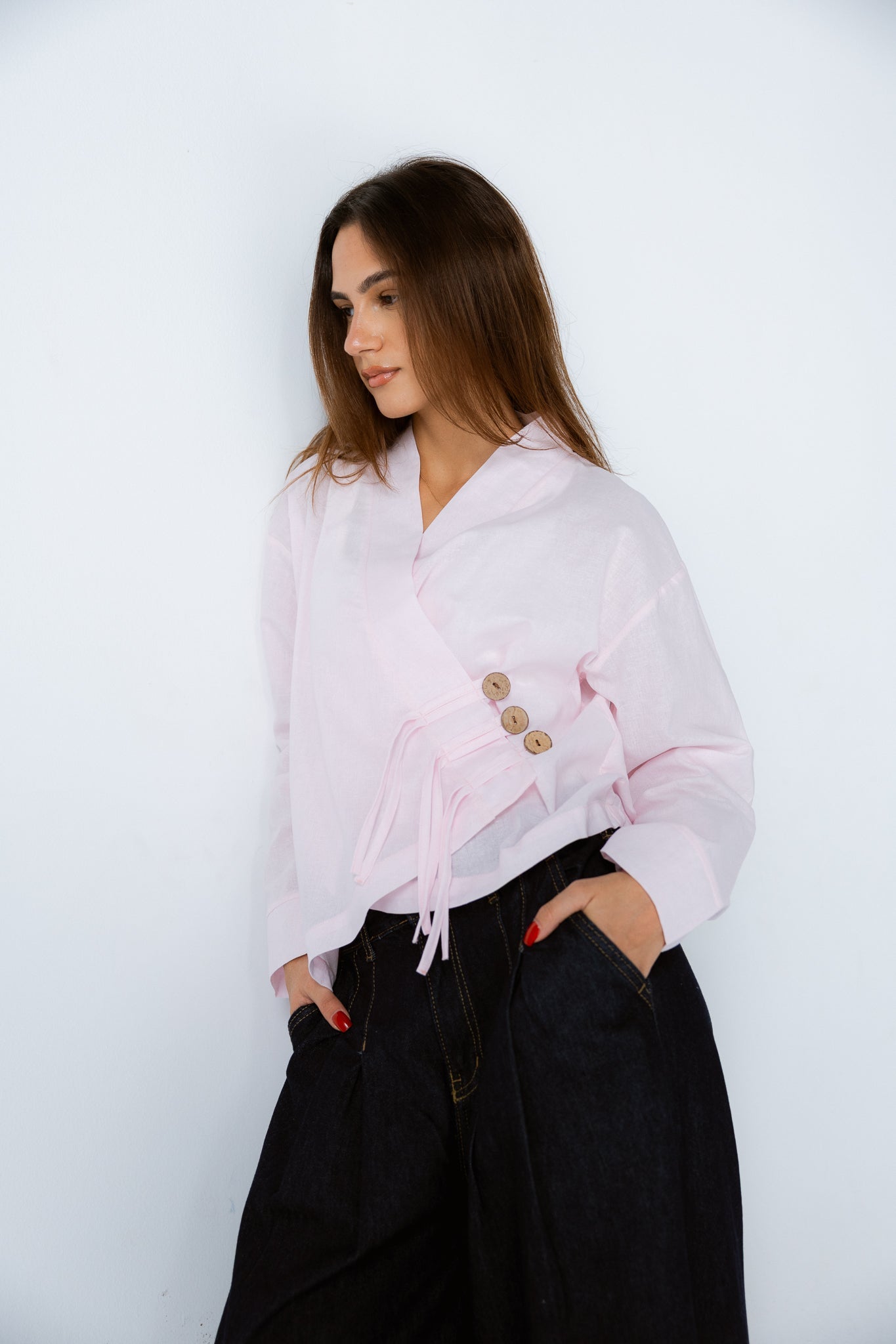 Linen Air Top Powder Pink - AB ESSENTIALS