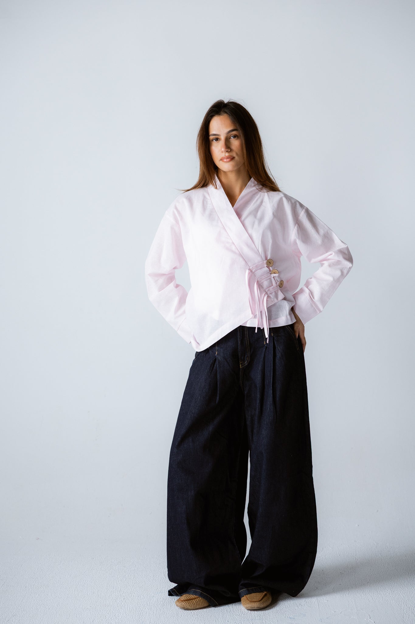 Linen Air Top Powder Pink - AB ESSENTIALS