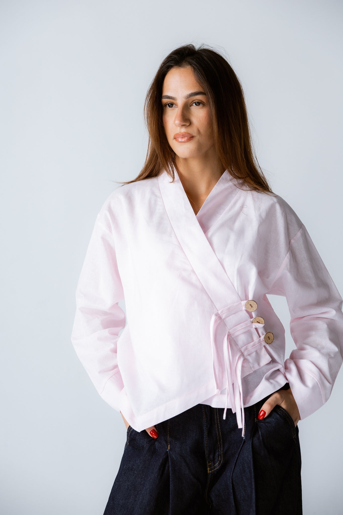Linen Air Top Powder Pink - AB ESSENTIALS