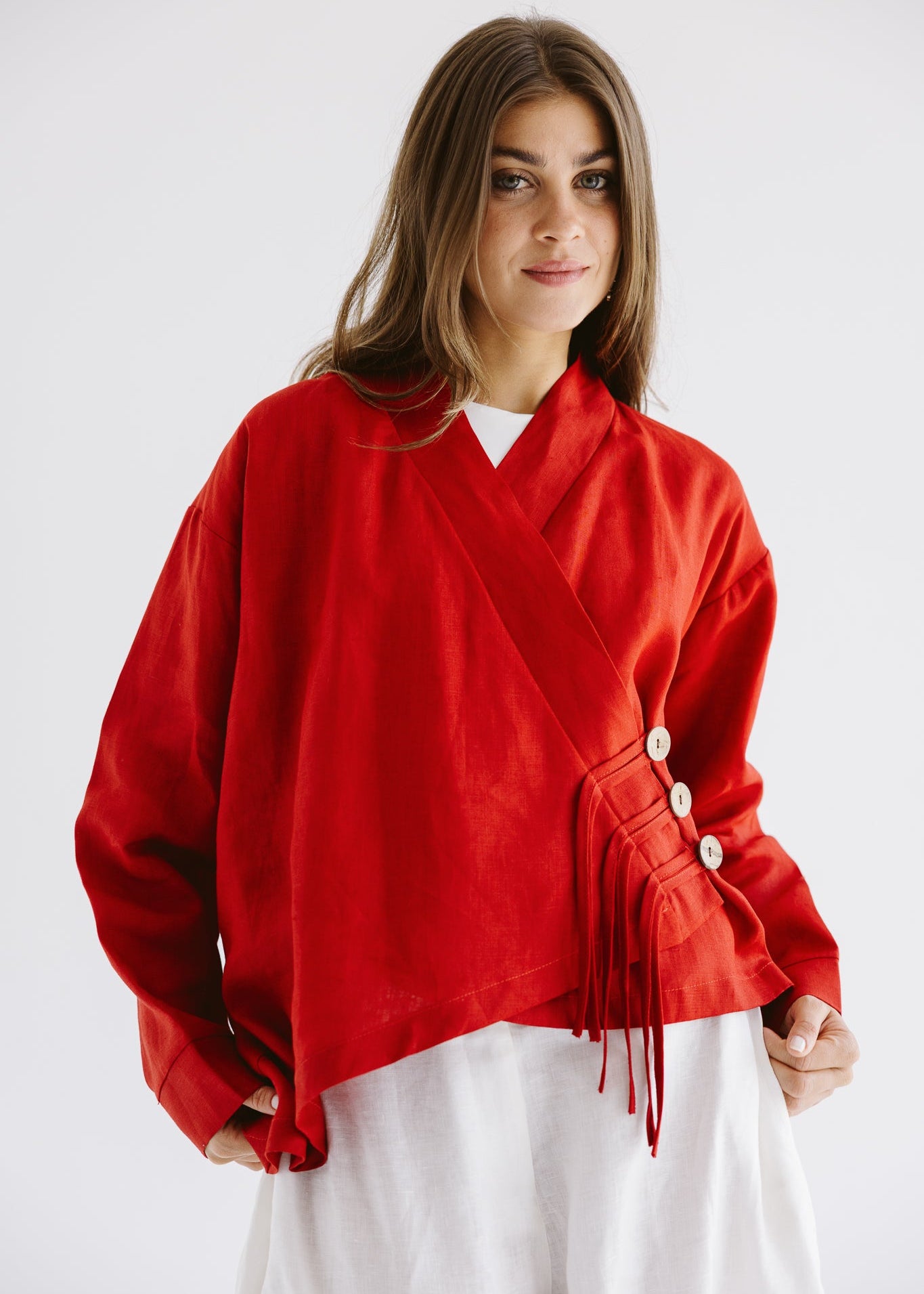 Linen Air Top Red - AB ESSENTIALS