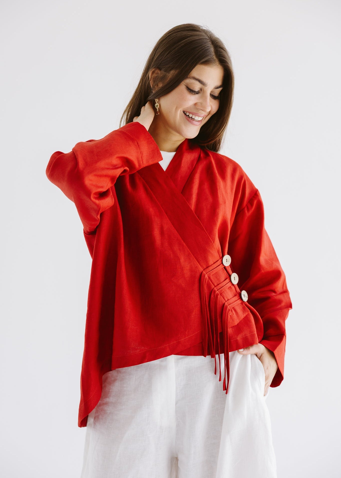 Linen Air Top Red - AB ESSENTIALS