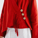 Linen Air Top Red - AB ESSENTIALS