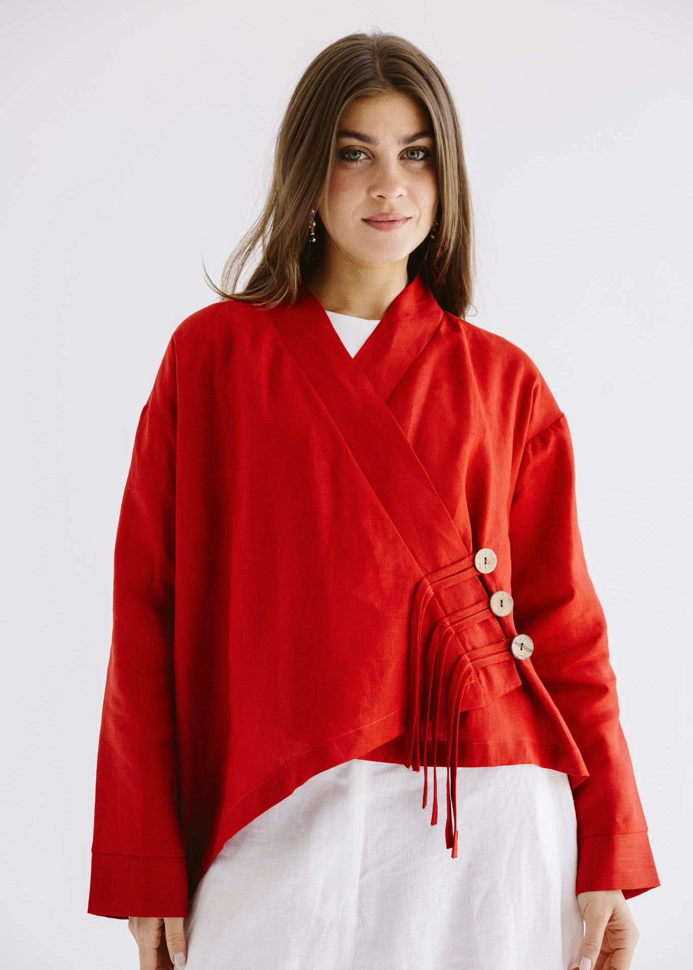 Linen Air Top Red - AB ESSENTIALS