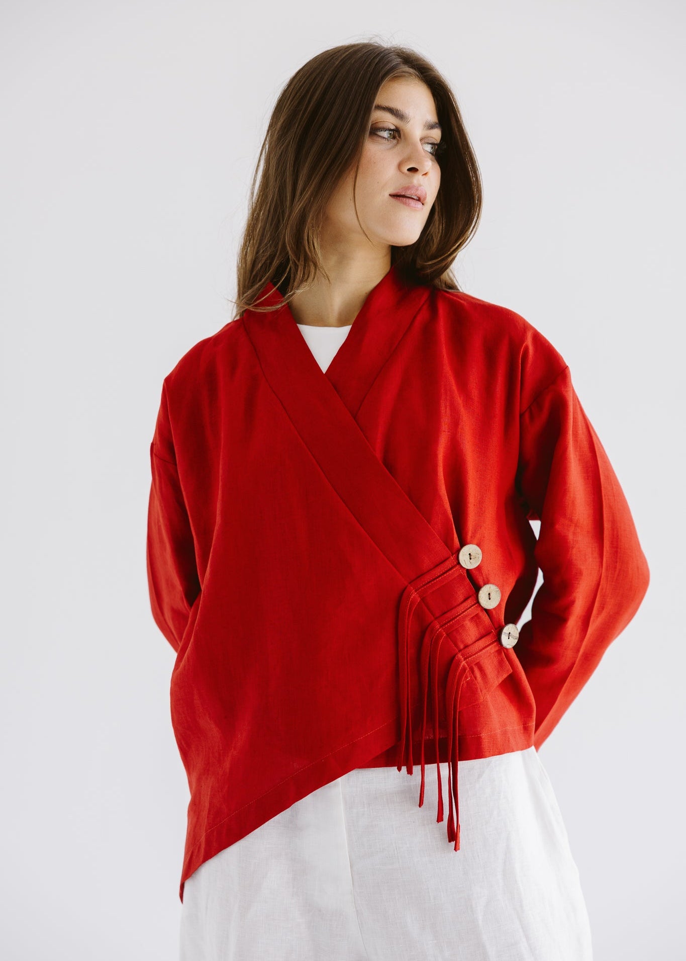 Linen Air Top Red - AB ESSENTIALS