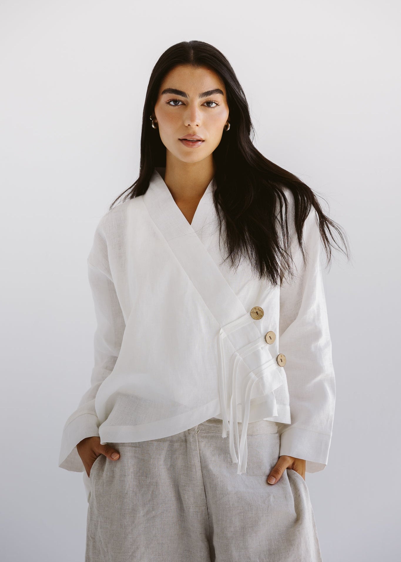 Linen Air Top White - AB ESSENTIALS