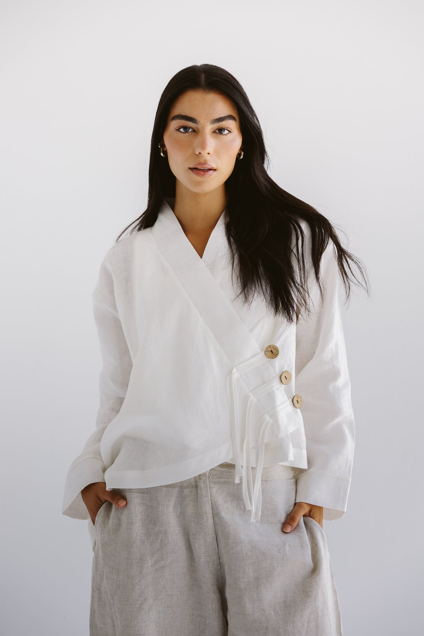 Linen Air Top White - AB ESSENTIALS