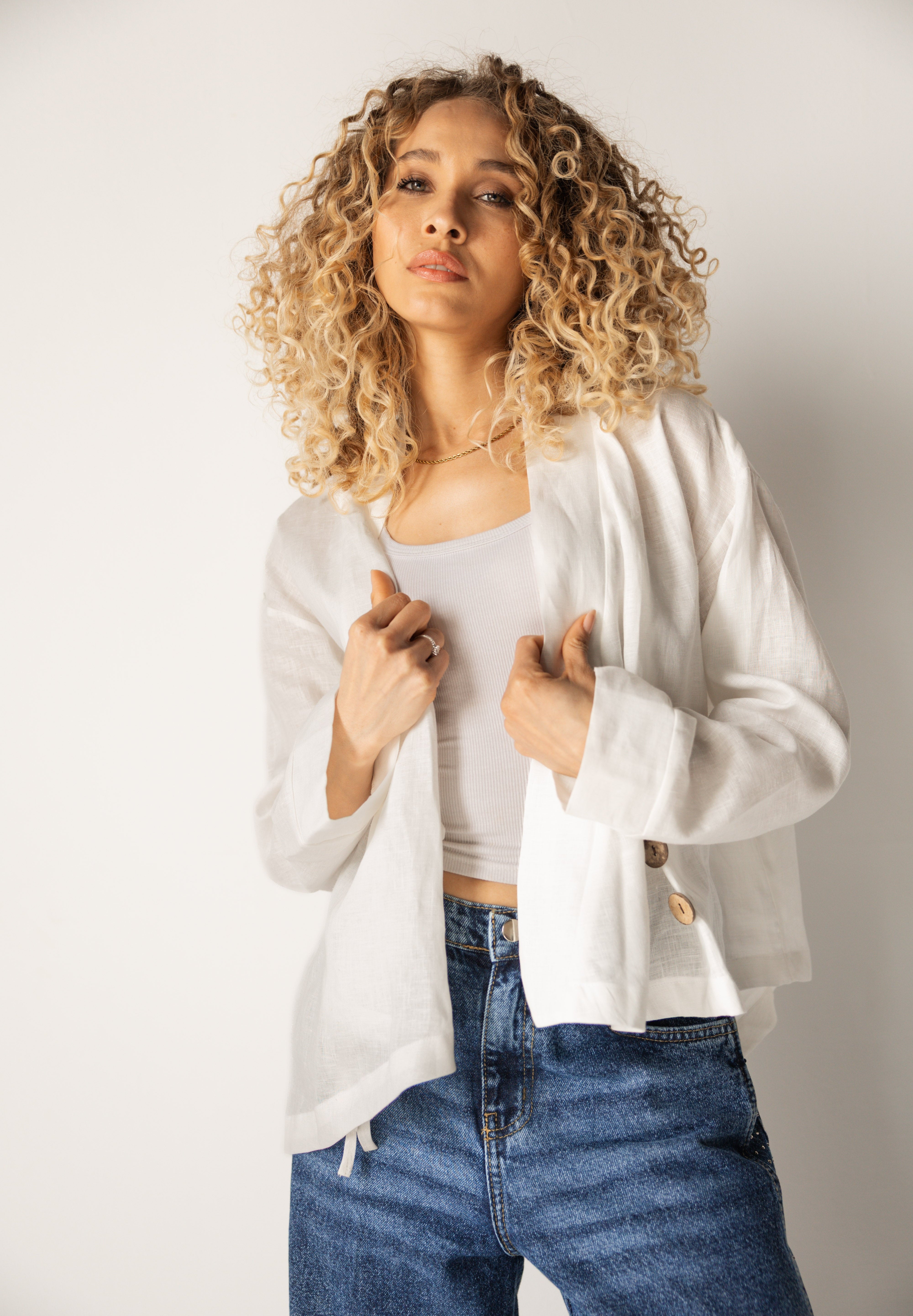 Linen Air Top White - AB ESSENTIALS