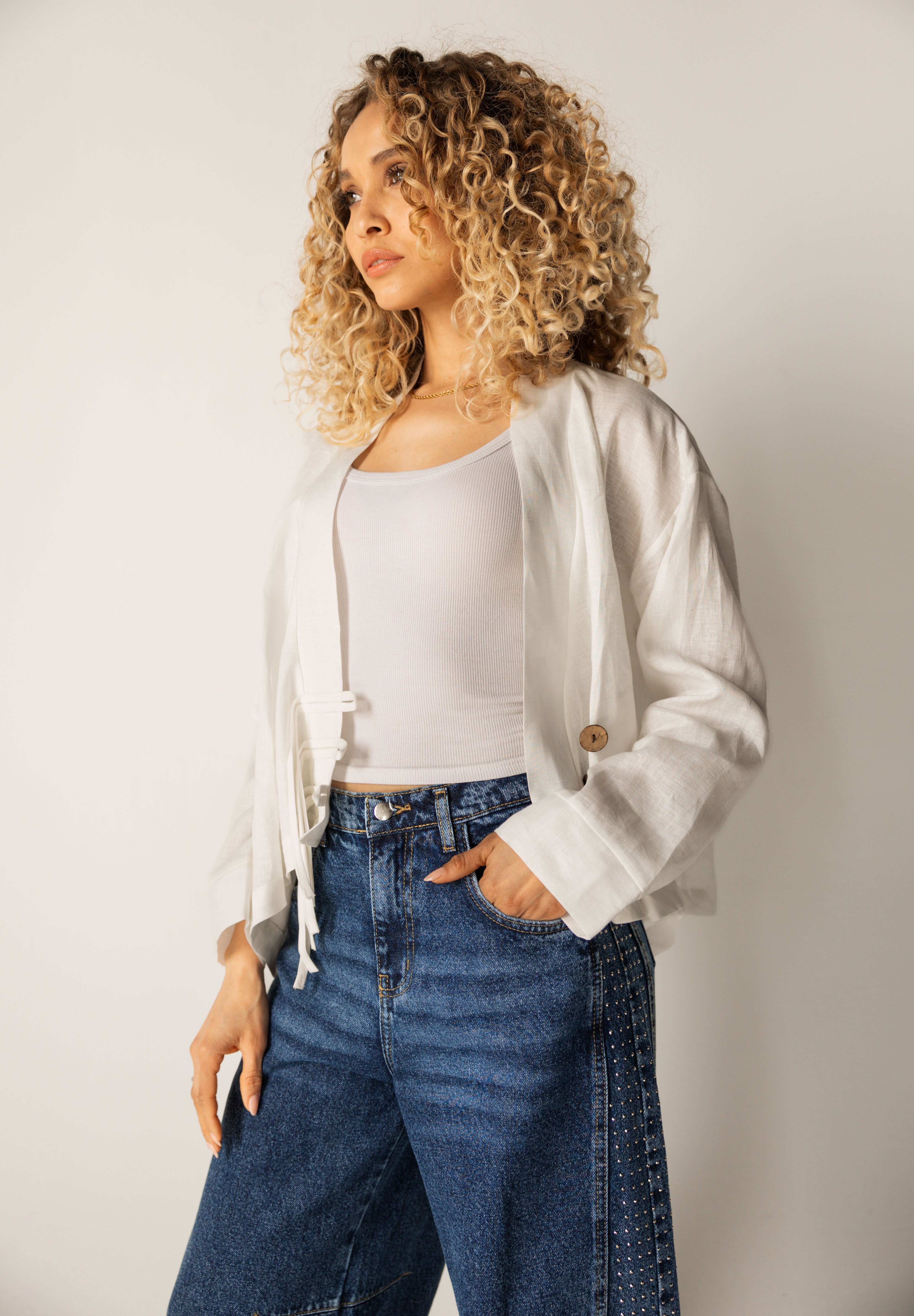 Linen Air Top White - AB ESSENTIALS