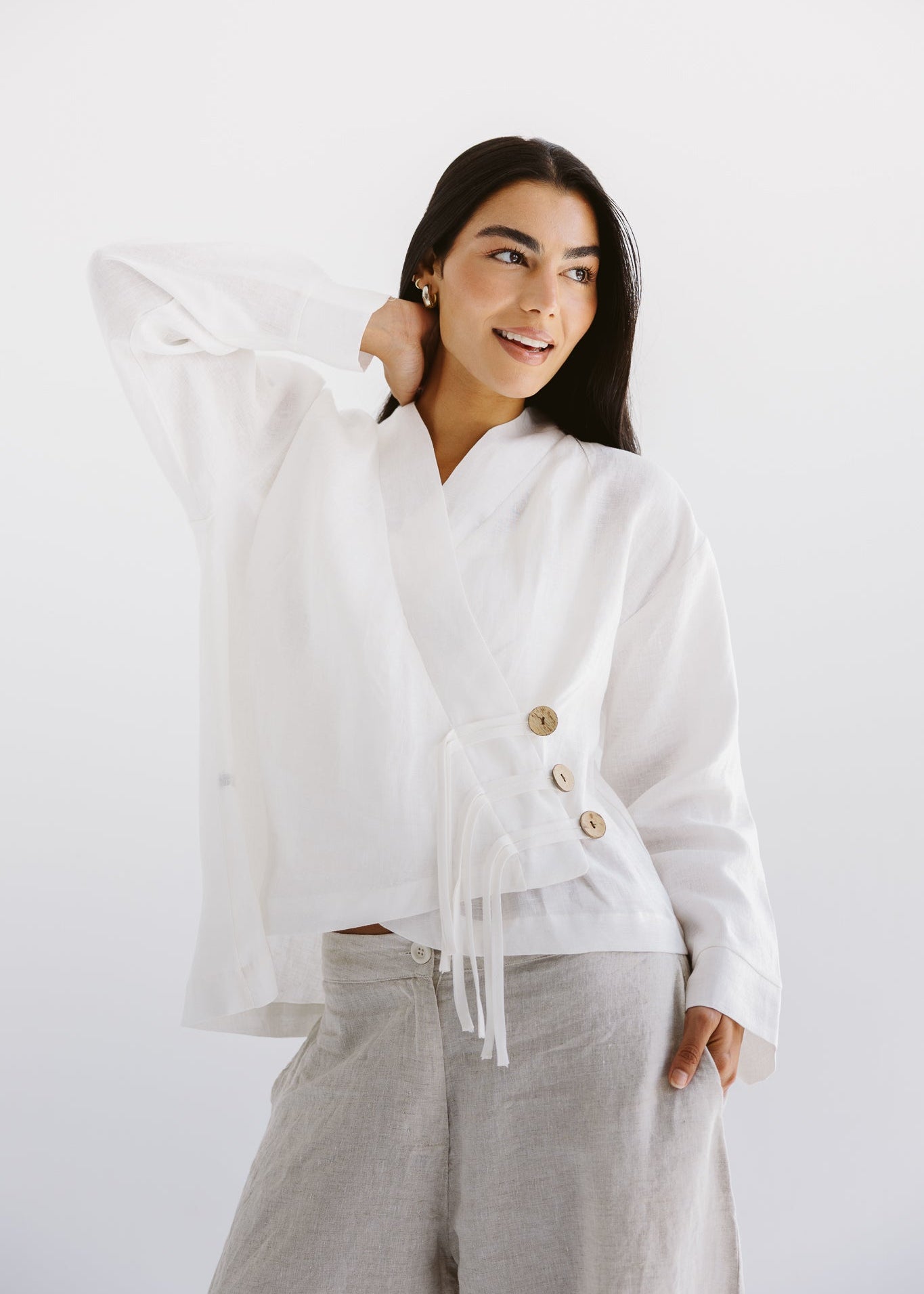 Linen Air Top White - AB ESSENTIALS