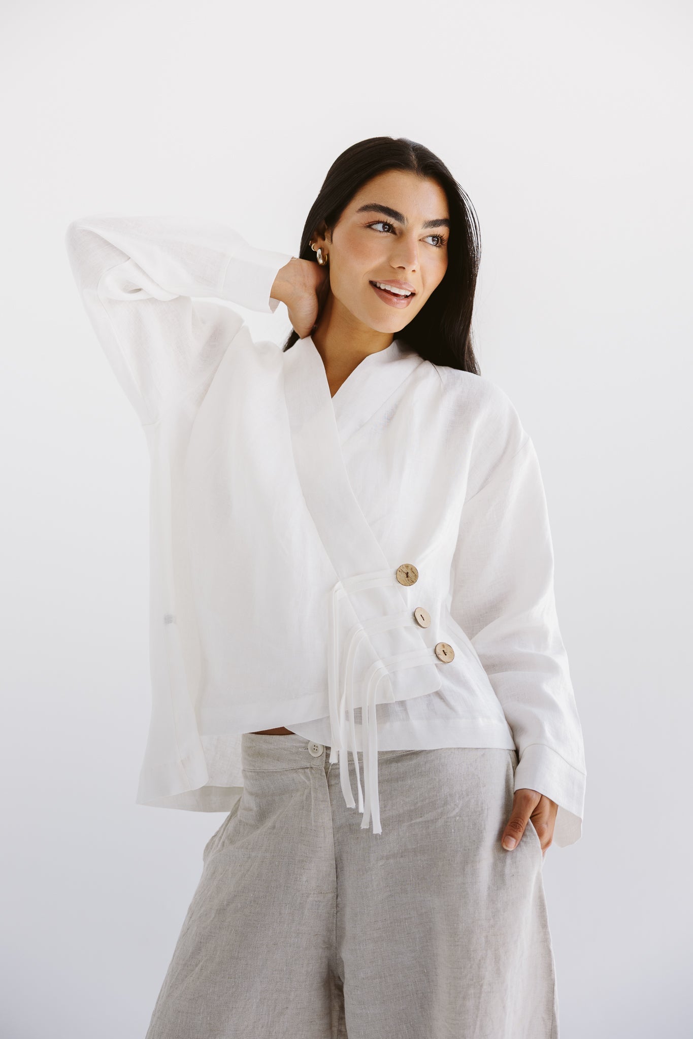 Linen Air Top White - AB ESSENTIALS