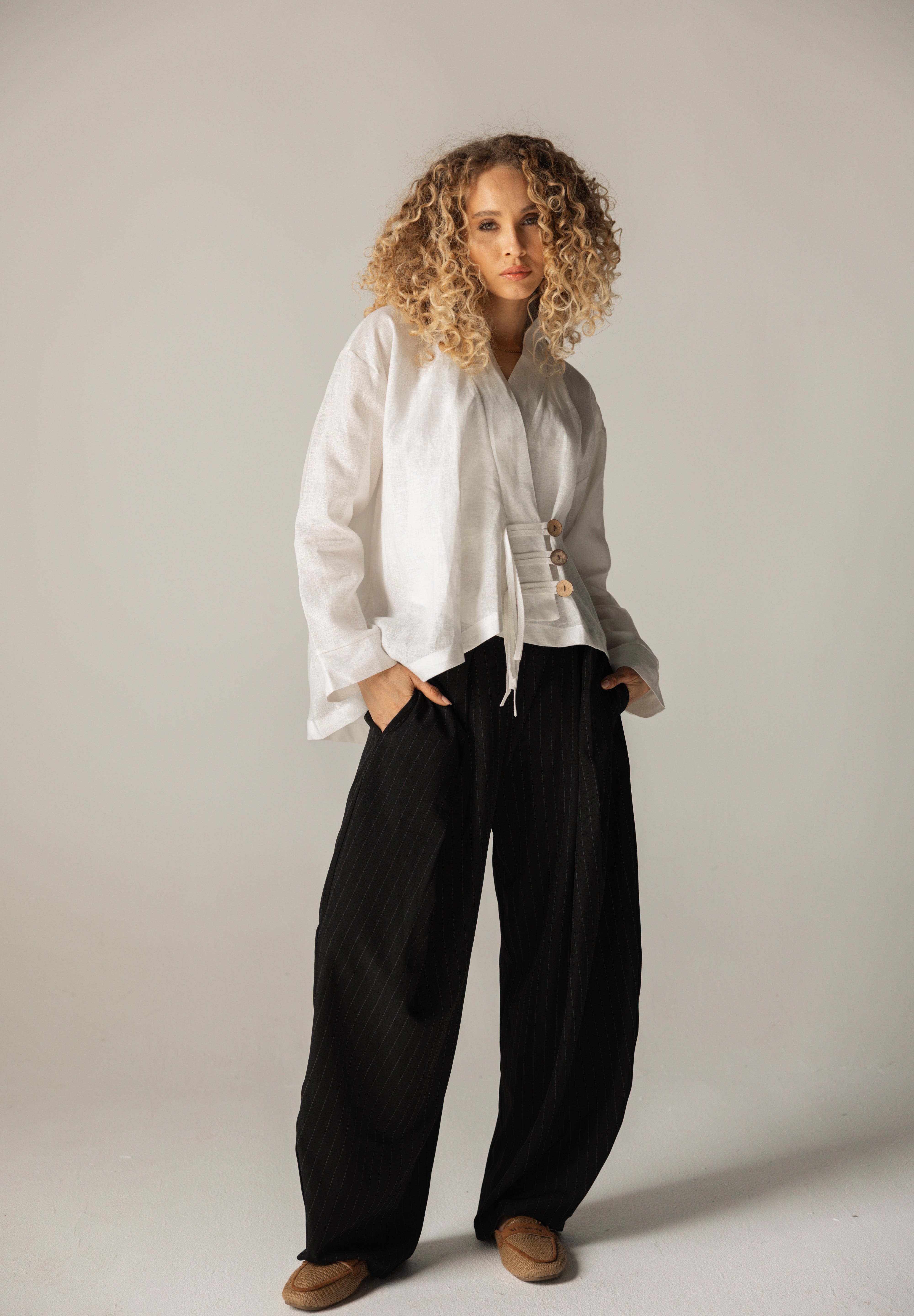 Linen Air Top White - AB ESSENTIALS